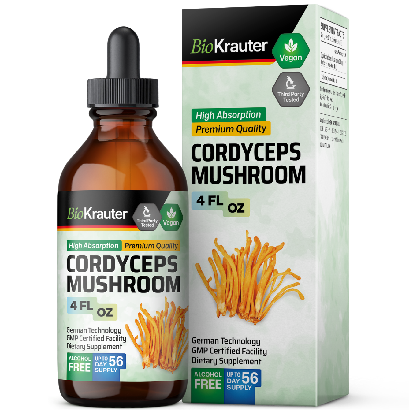 Cordyceps Mushroom Tincture - 4 Fl.Oz. Bottle