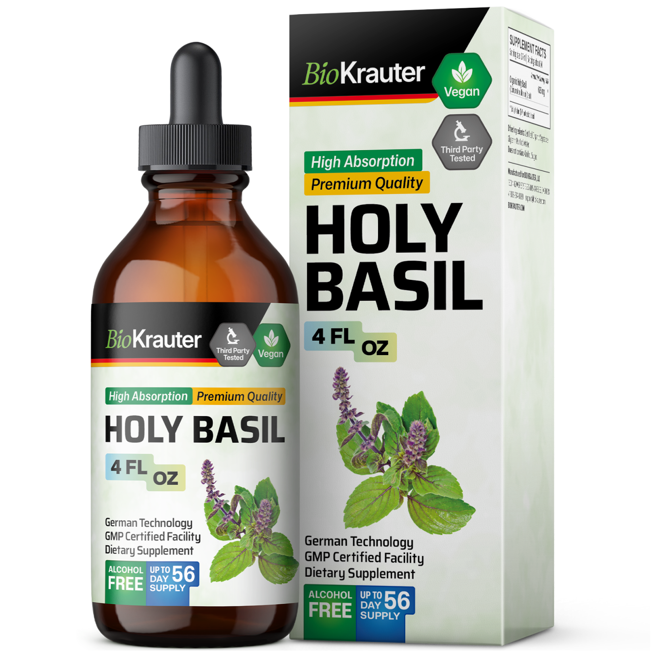 Holy Basil Tincture - 4 Fl.Oz. Bottle