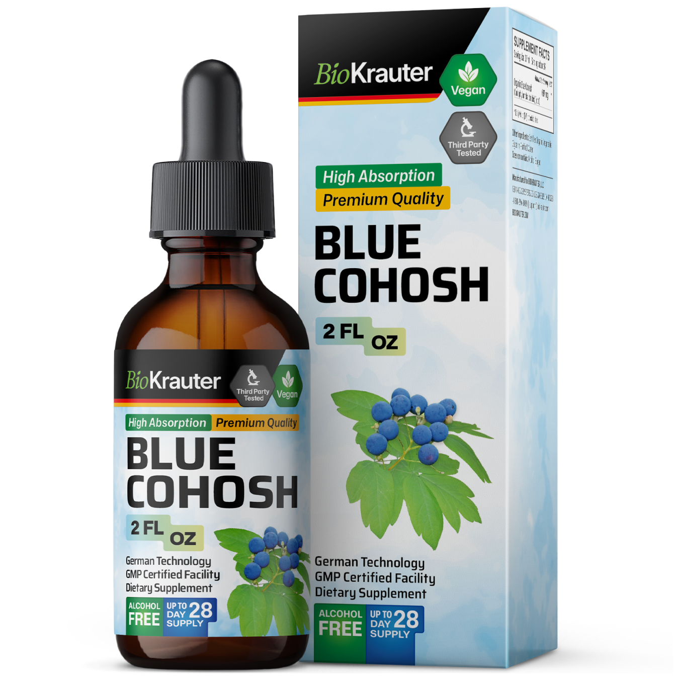 Blue Cohosh Tincture - 2 Fl.Oz. Bottle
