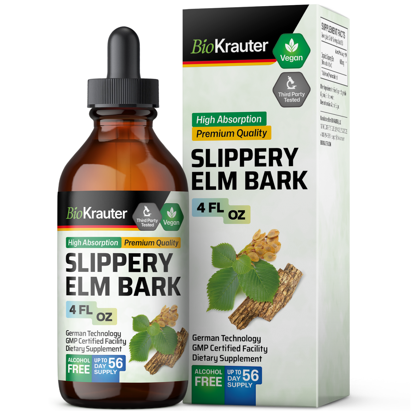 Slippery Elm Bark Tincture - 4 Fl.Oz. Bottle