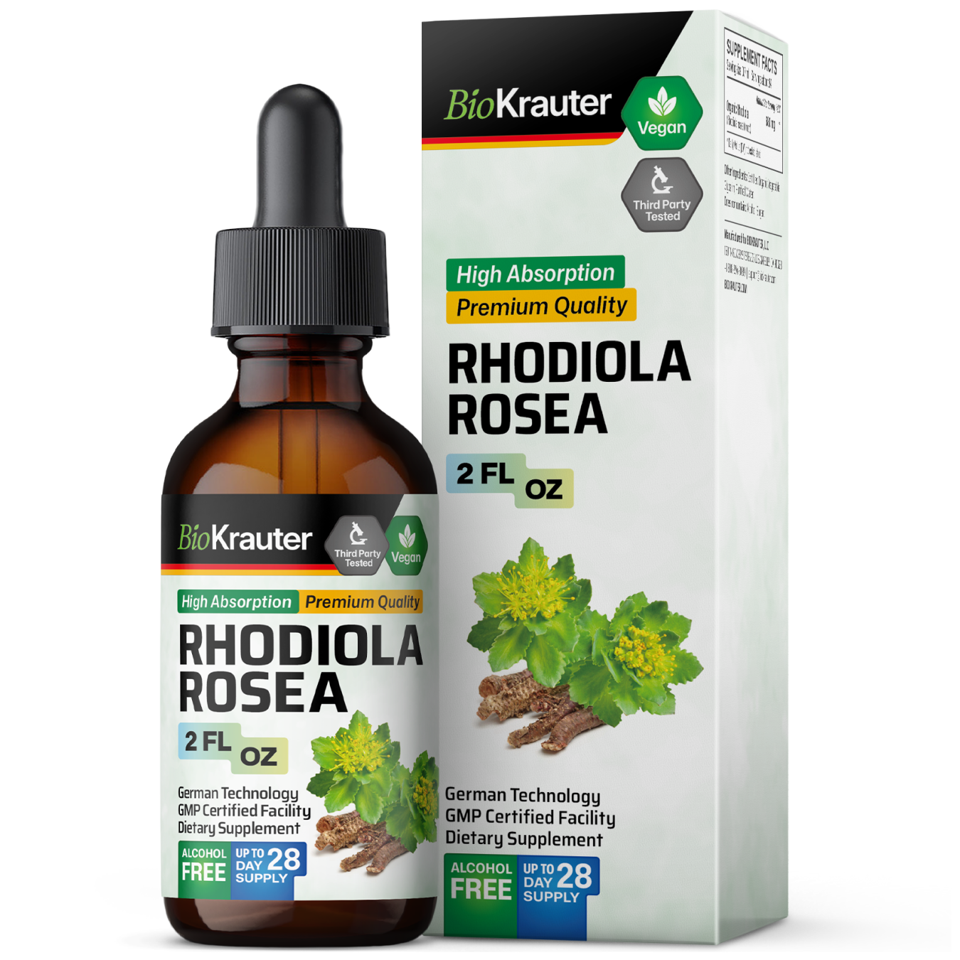 Rhodiola Rosea Tincture - 2 Fl.Oz. Bottle