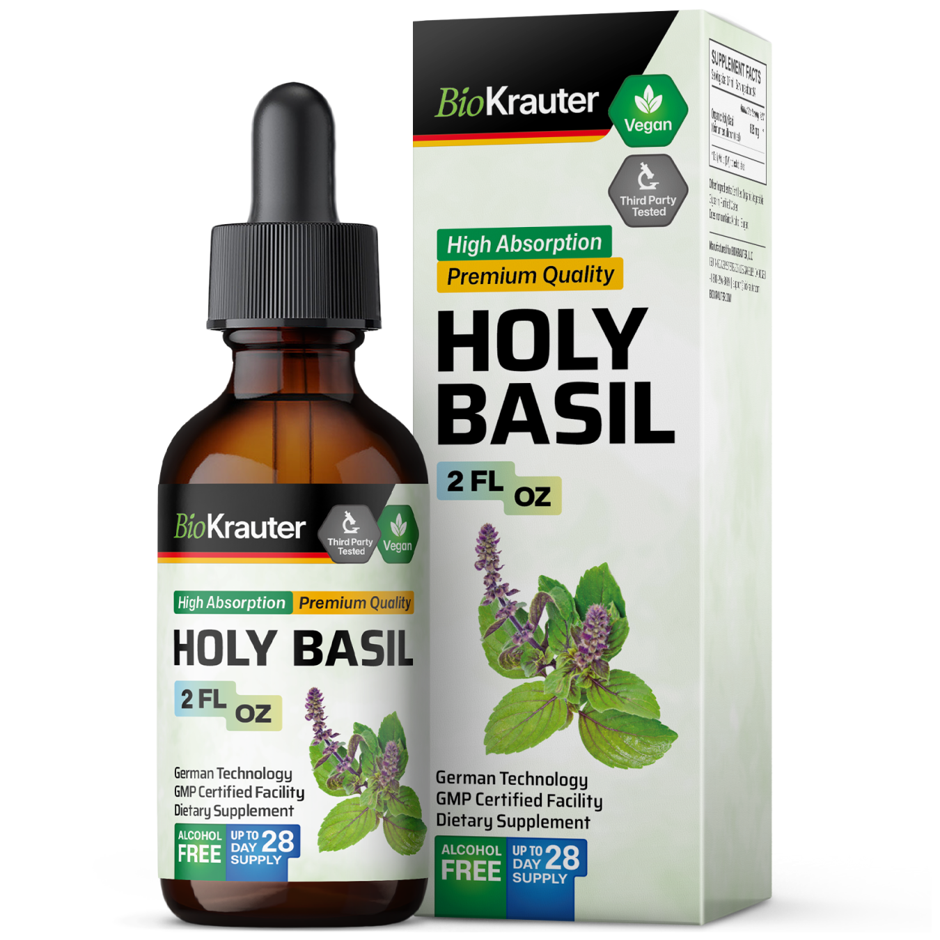 Holy Basil Tincture - 2 Fl.Oz. Bottle