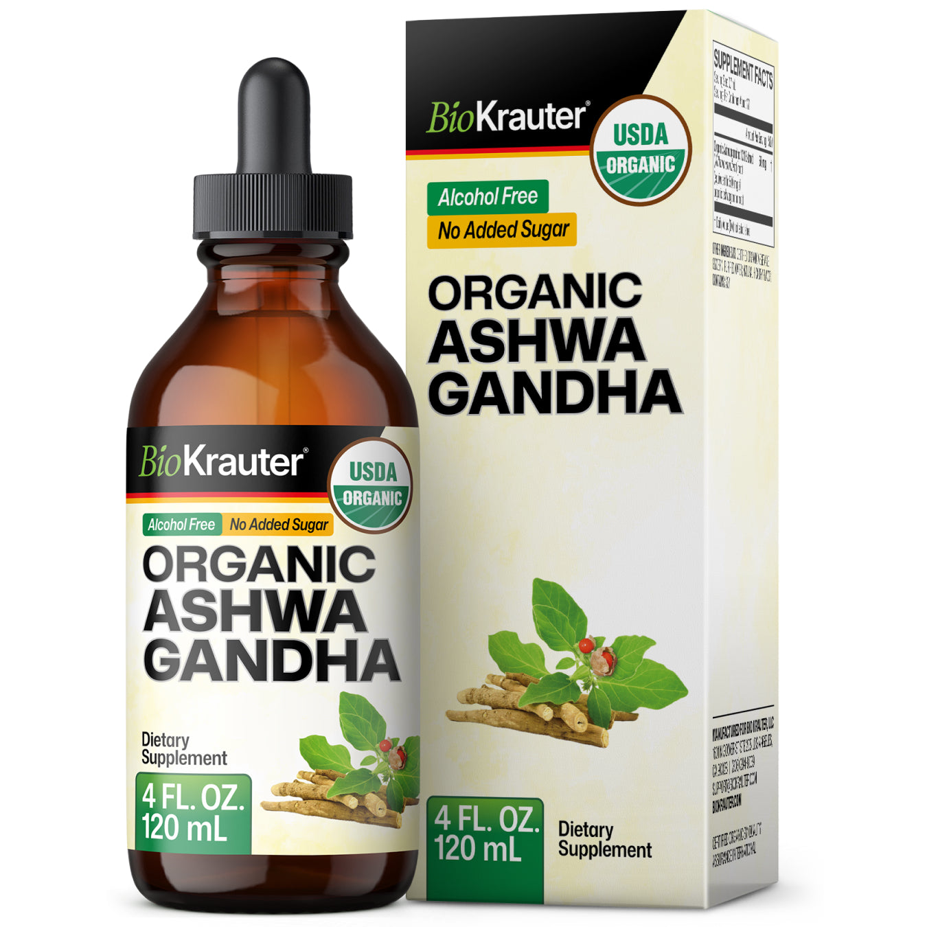 USDA Organic Ashwagandha Tincture - 4 Fl.Oz. Bottle