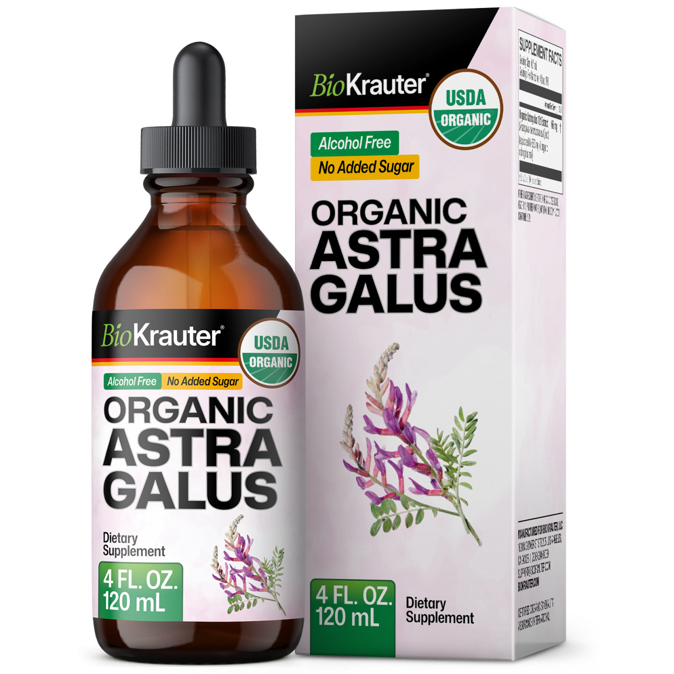 USDA Organic Astragalus Tincture - 4 Fl.Oz. Bottle