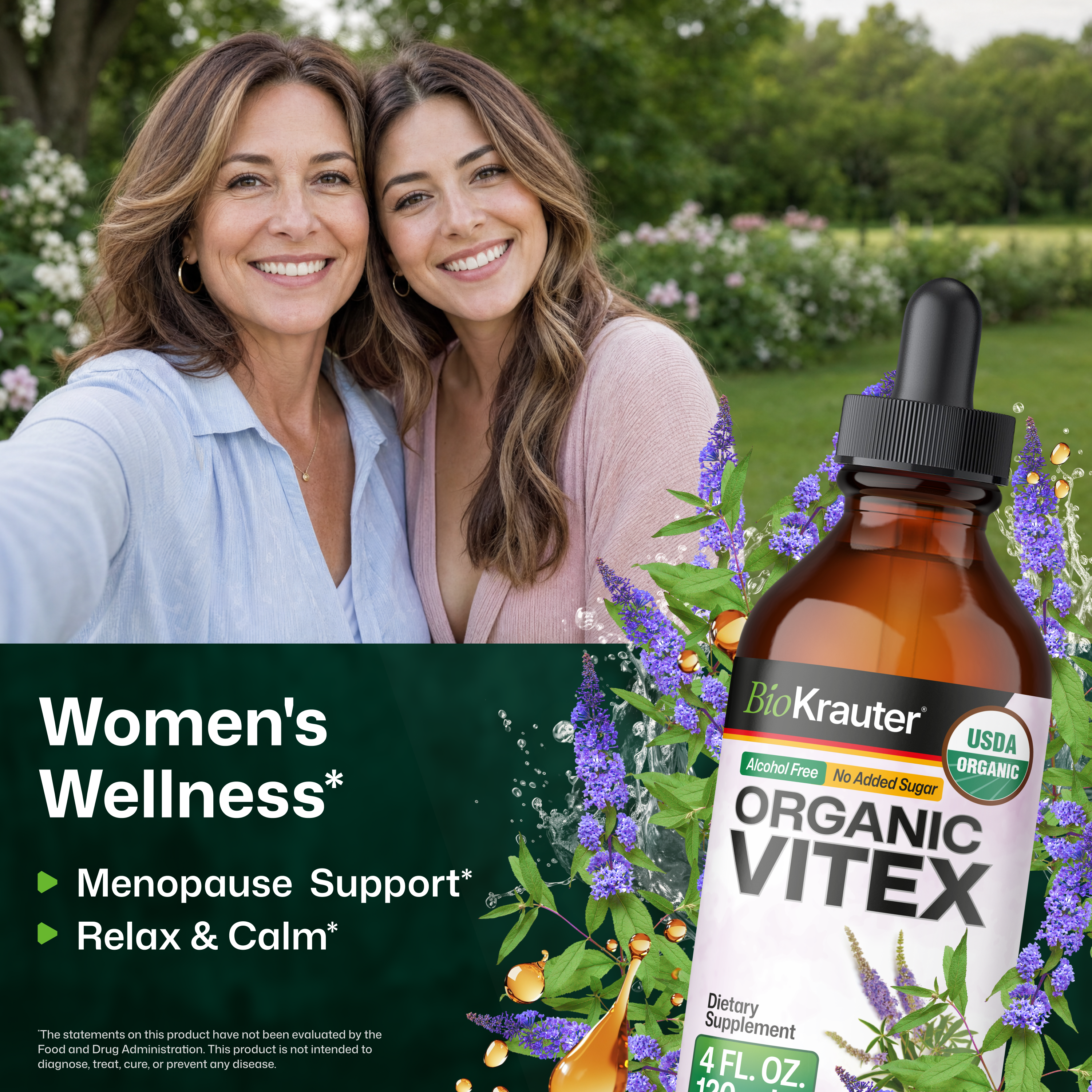 USDA Organic Vitex Tincture - 4 Fl.Oz. Bottle