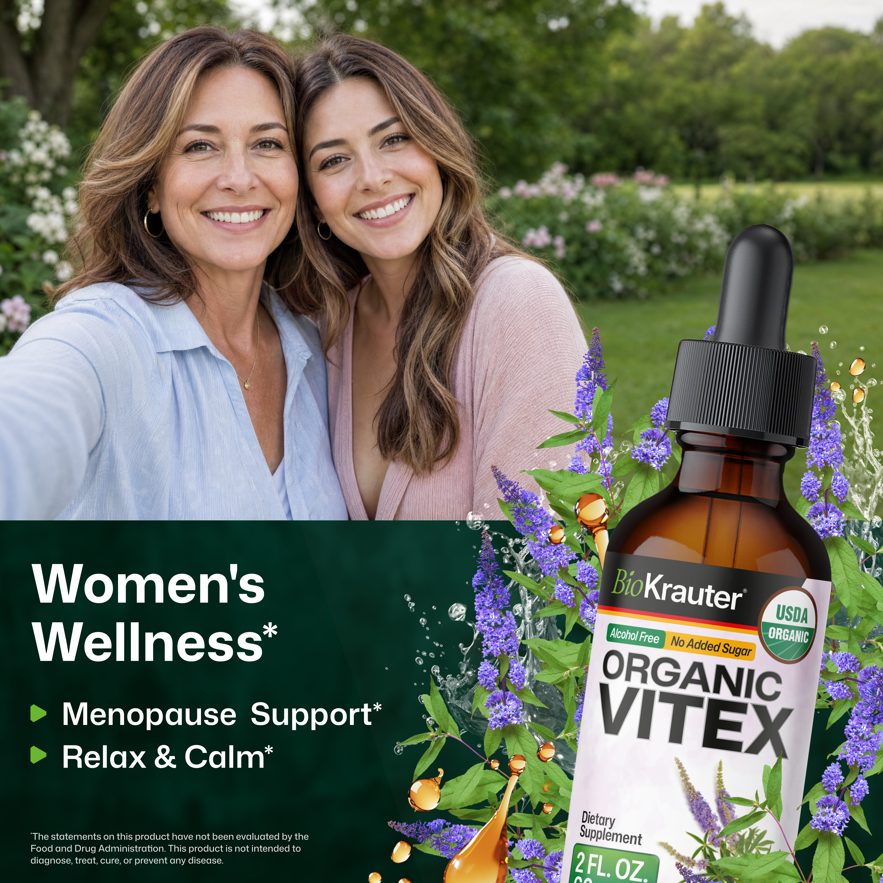 USDA Organic Vitex Tincture - 2 Fl.Oz. Bottle