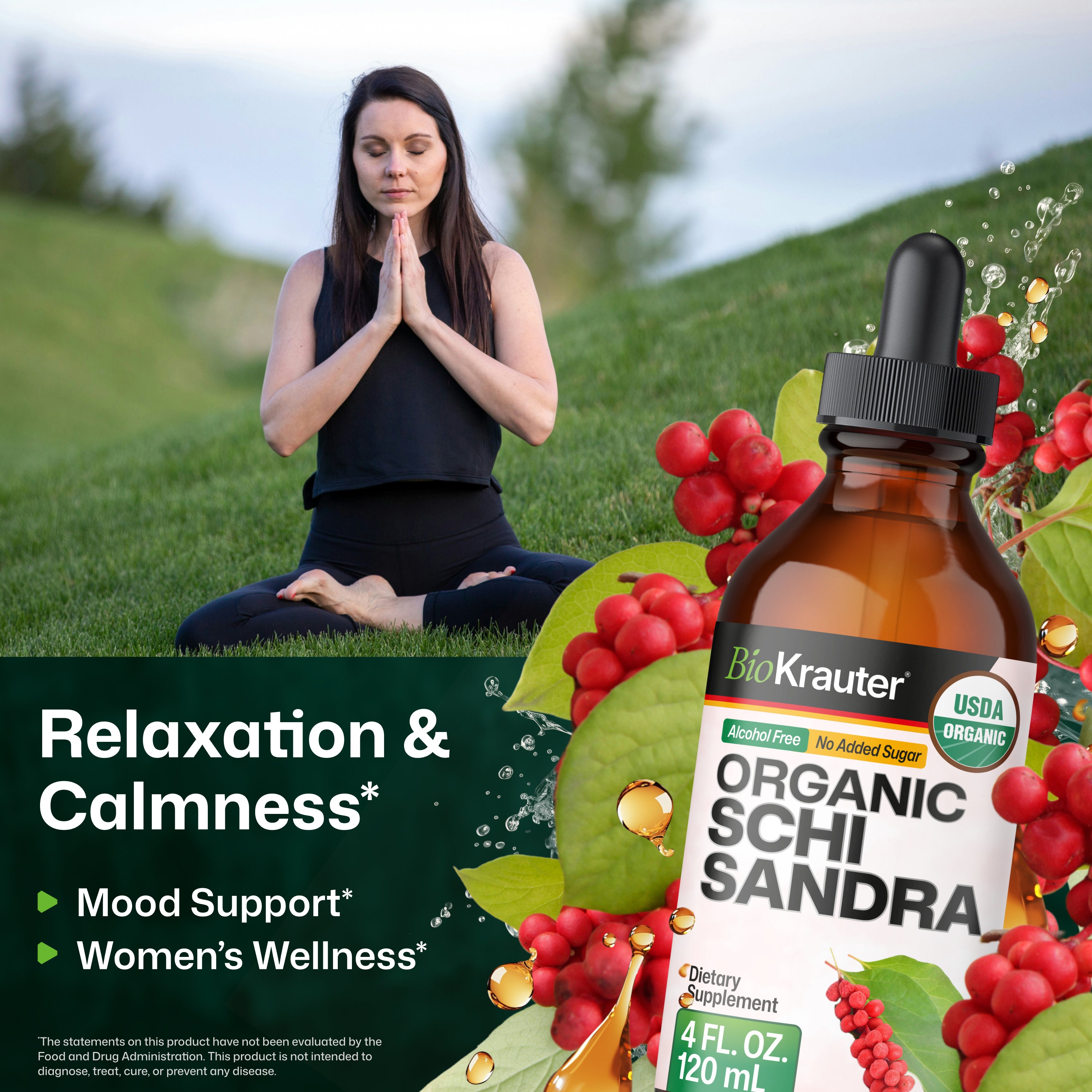 USDA Organic Schisandra Tincture - 4 Fl.Oz. Bottle
