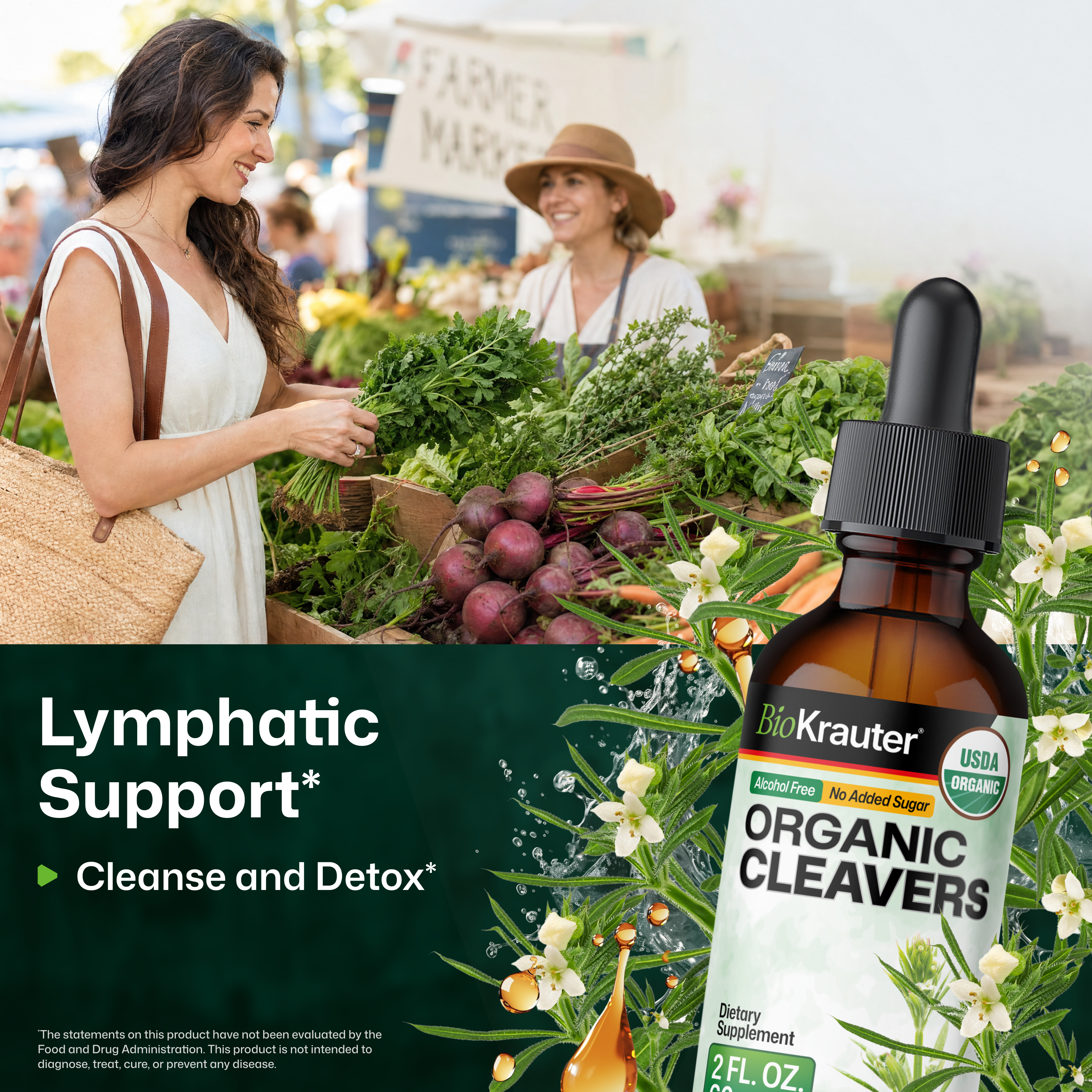 USDA Organic Cleavers Tincture - 2 Fl.Oz. Bottle