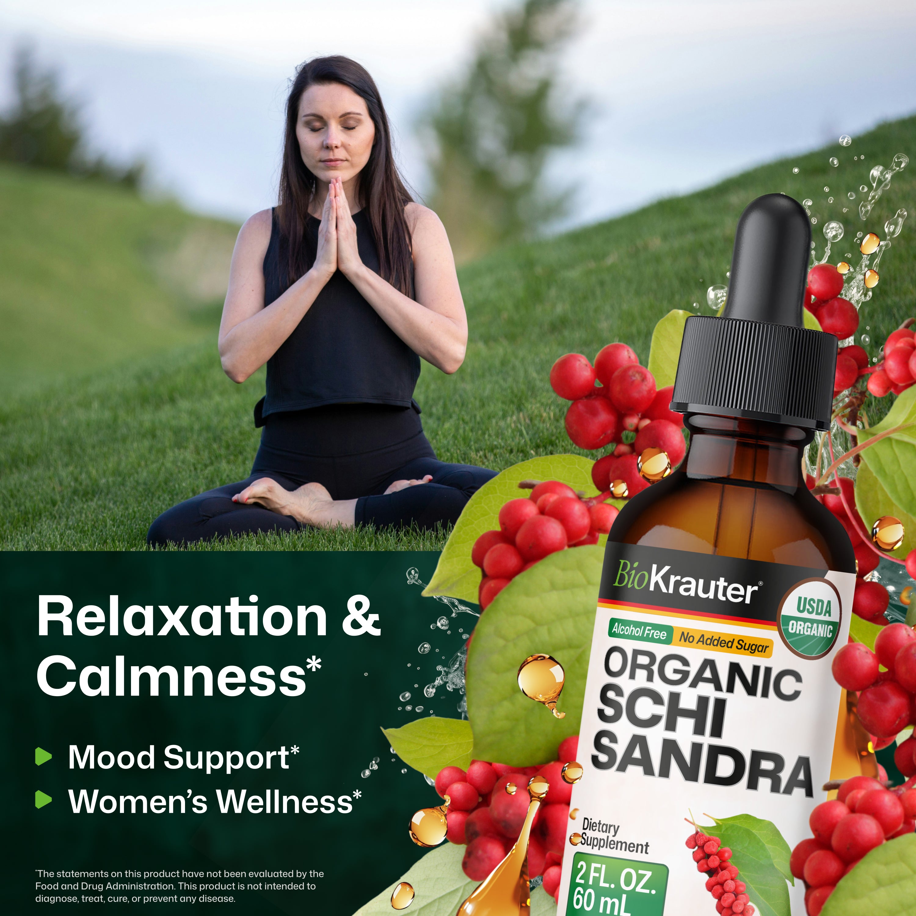 USDA Organic Schisandra Tincture - 2 Fl.Oz. Bottle