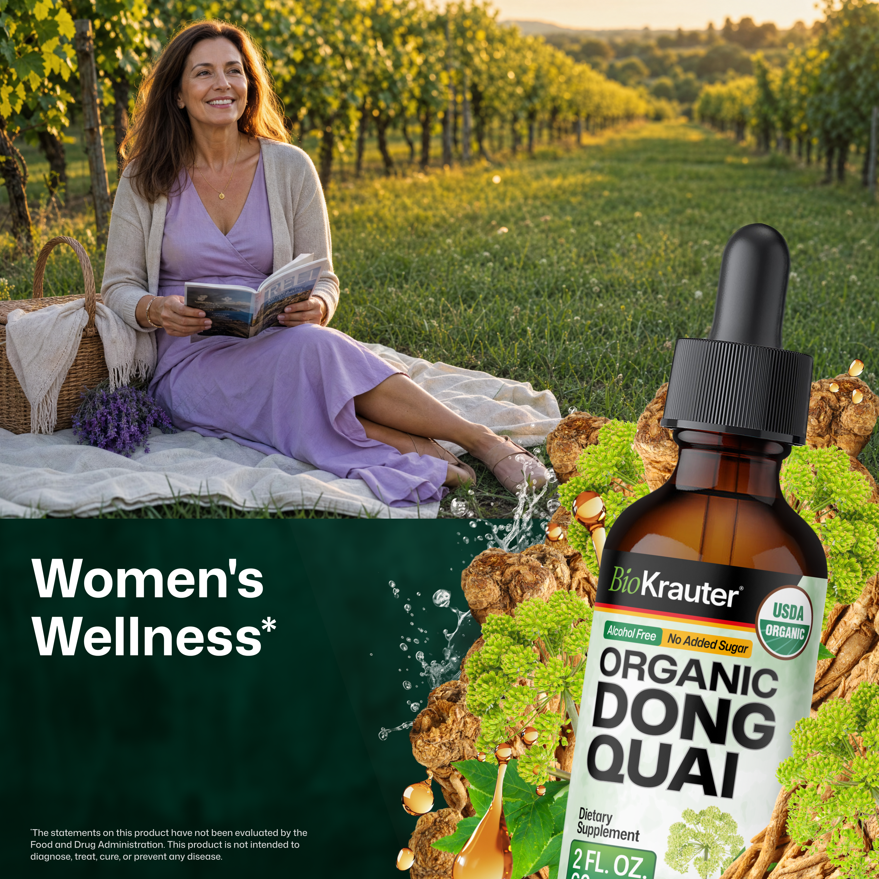 USDA Organic Dong Quai Tincture - 2 Fl.Oz. Bottle