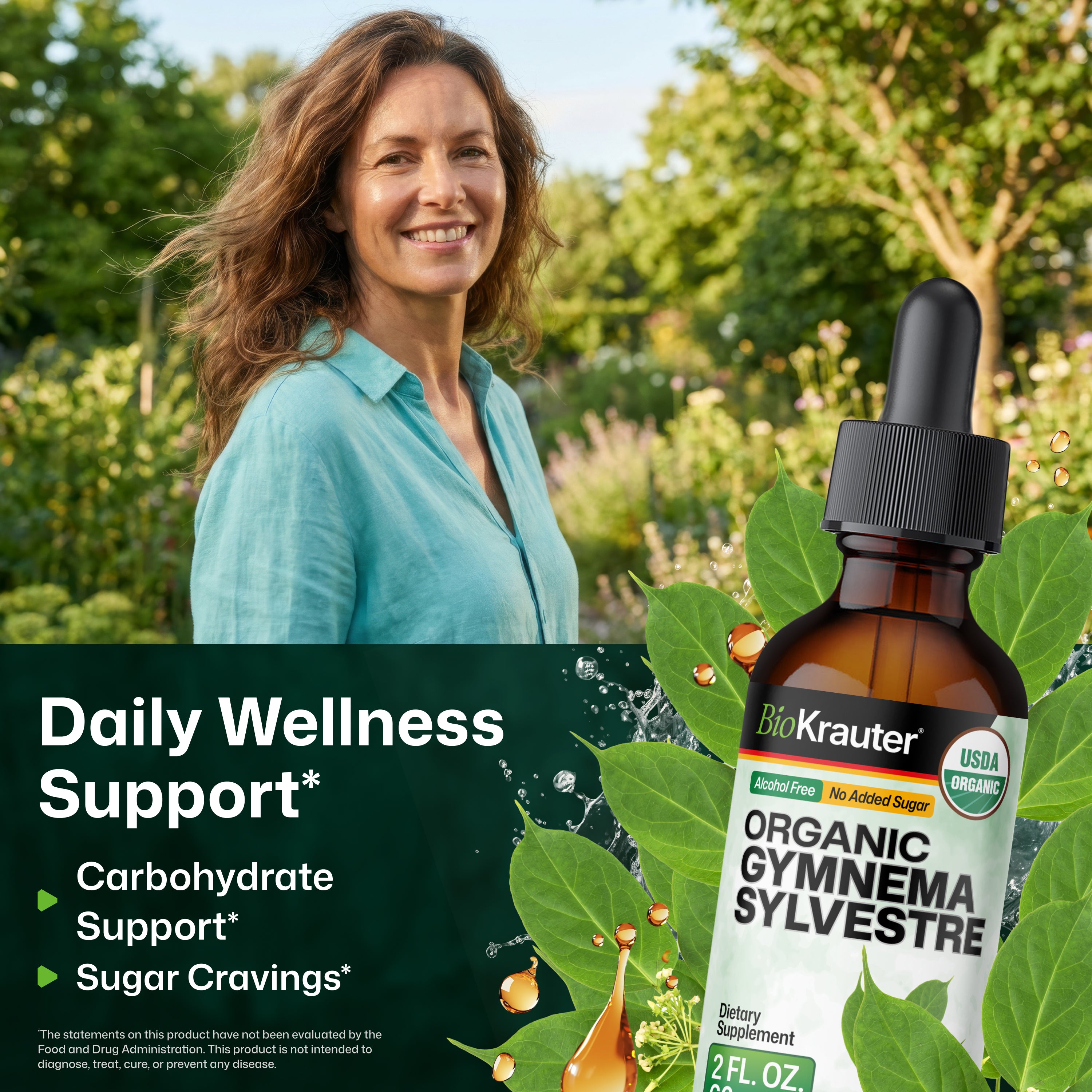 USDA Organic Gymnema Sylvestre Tincture - 2 Fl.Oz. Bottle