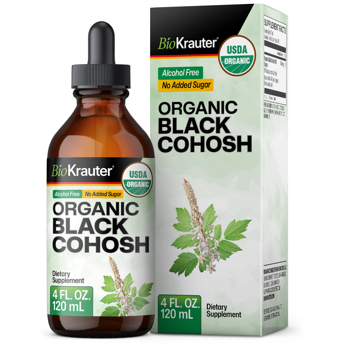 USDA Organic Black Cohosh Tincture - 4 Fl.Oz. Bottle