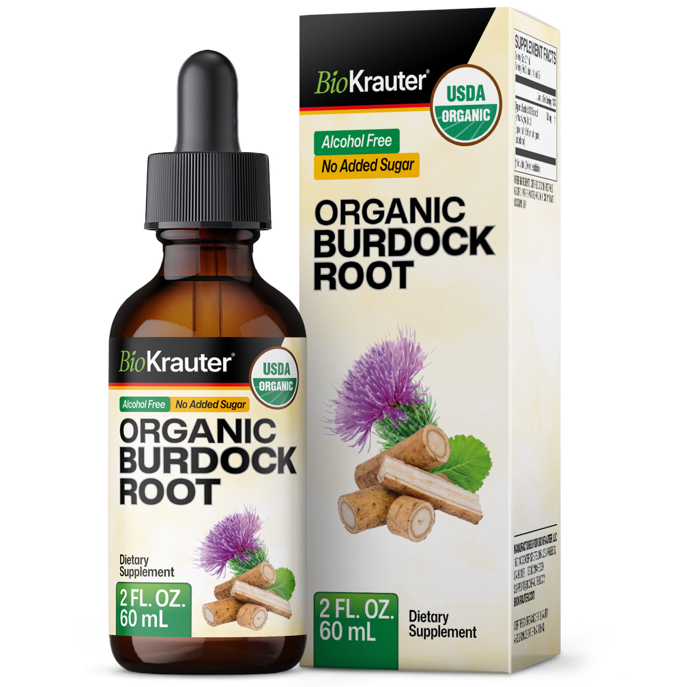 USDA Organic Burdock Root Tincture - 2 Fl.Oz. Bottle