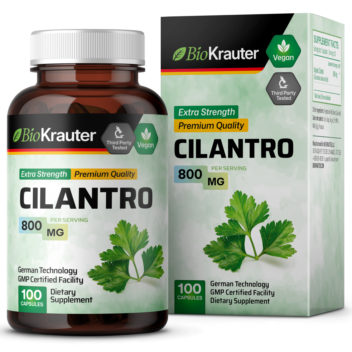 Cilantro Supplement - 100 Capsules