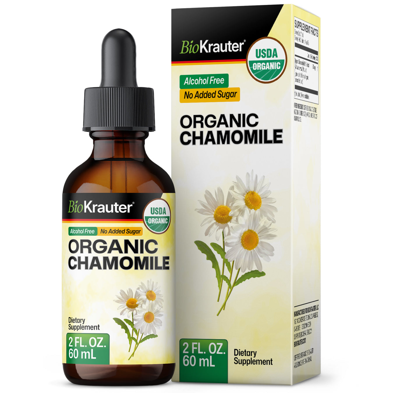 USDA Organic Chamomile Tincture - 2 Fl.Oz. Bottle