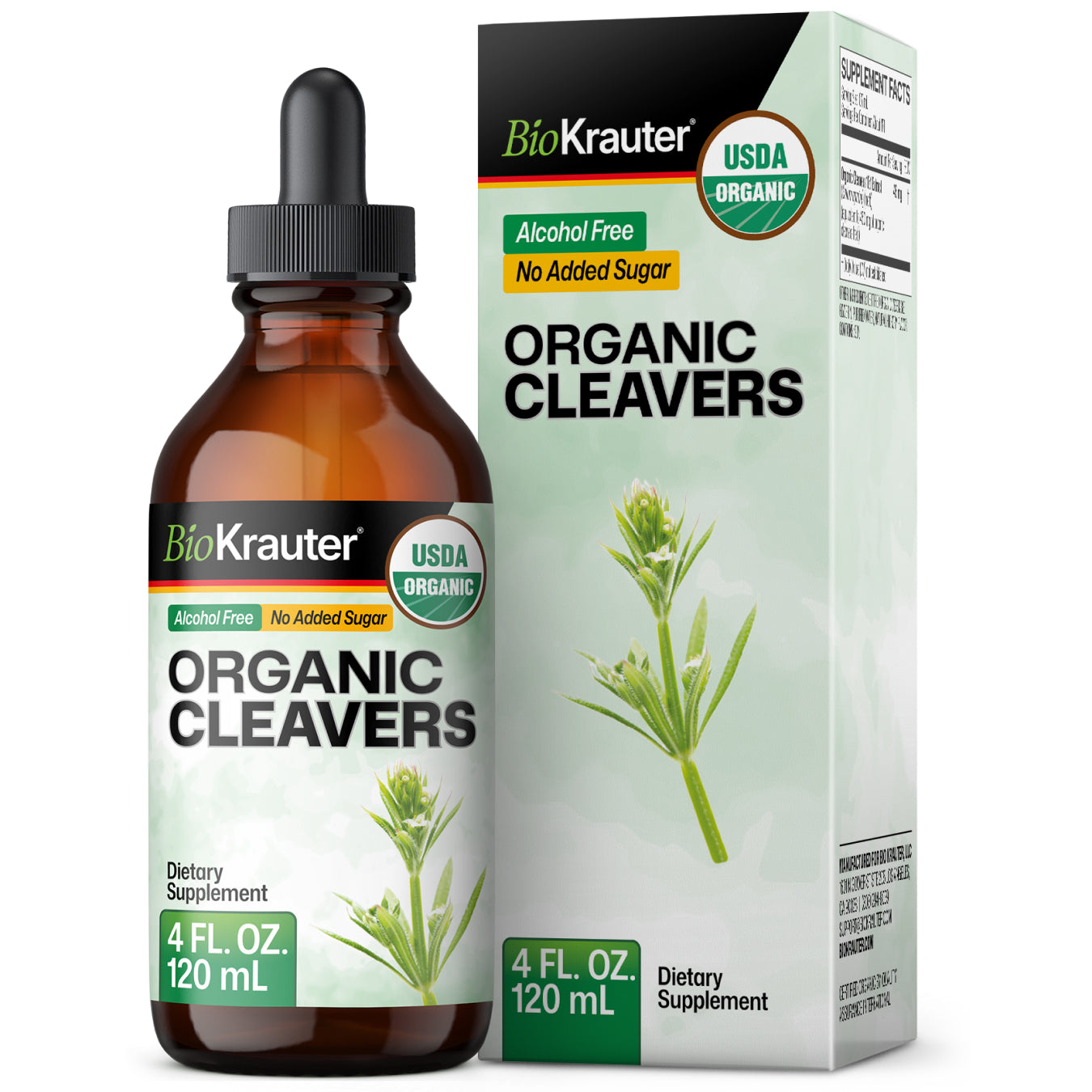 USDA Organic Cleavers Tincture - 4 Fl.Oz. Bottle