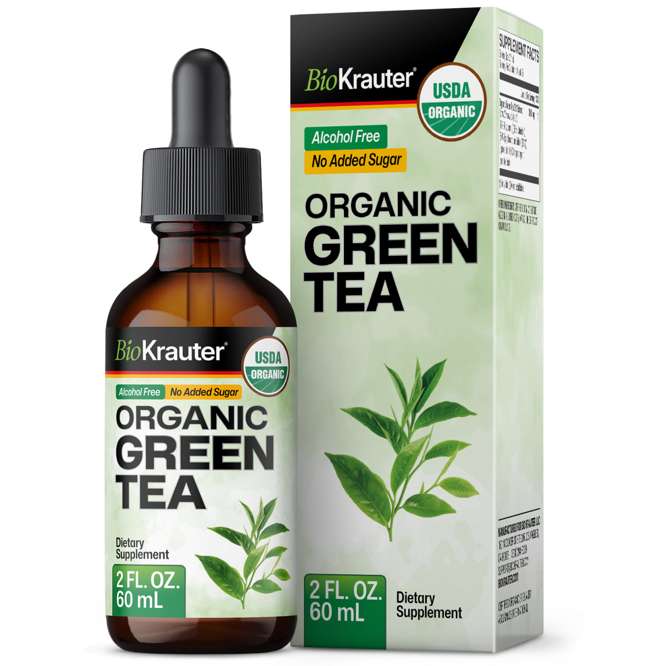 USDA Organic Green Tea Tincture - 2 Fl.Oz. Bottle