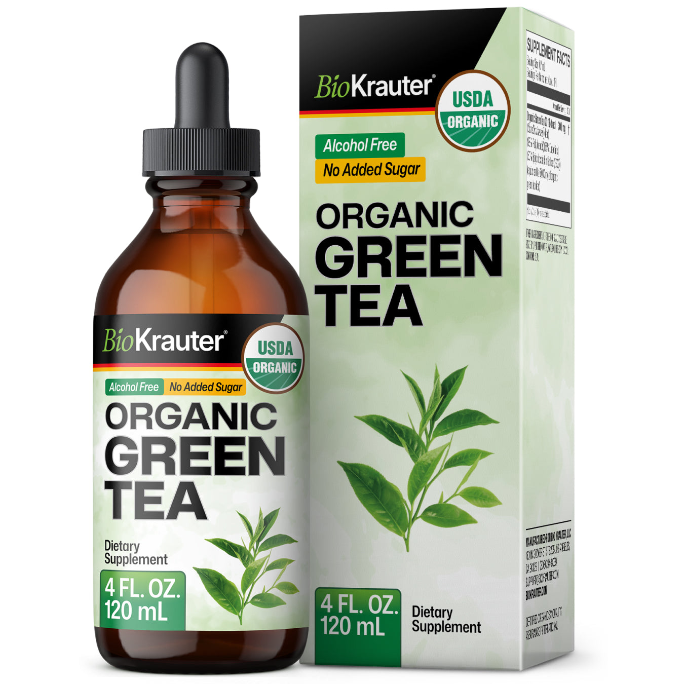 USDA Organic Green Tea Tincture - 4 Fl.Oz. Bottle