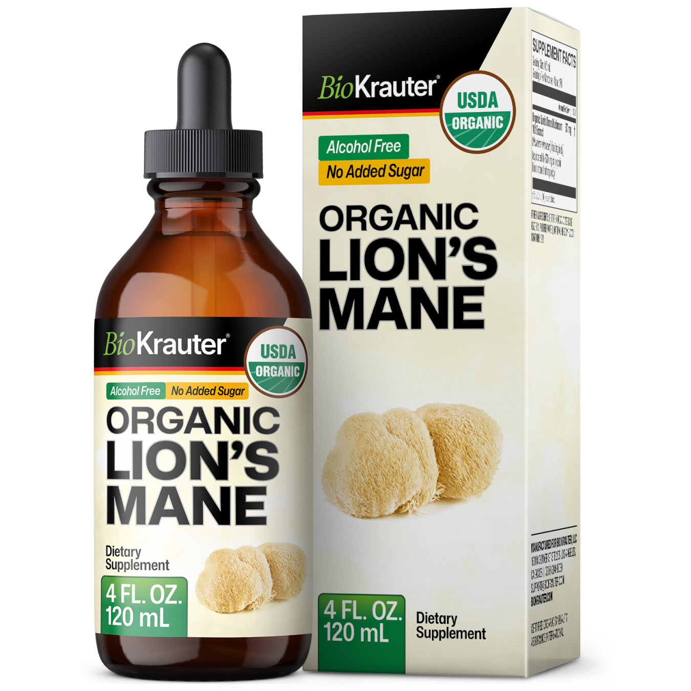 USDA Organic Lion's Mane Tincture - 4 Fl.Oz. Bottle