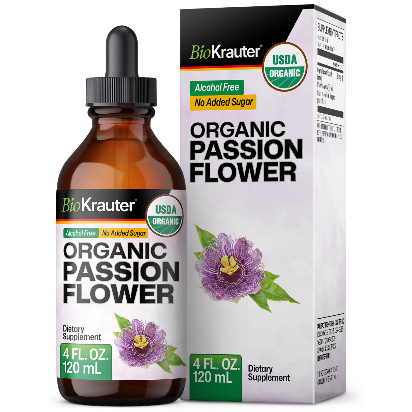 USDA Organic Passion Flower Tincture - 4 Fl.Oz. Bottle