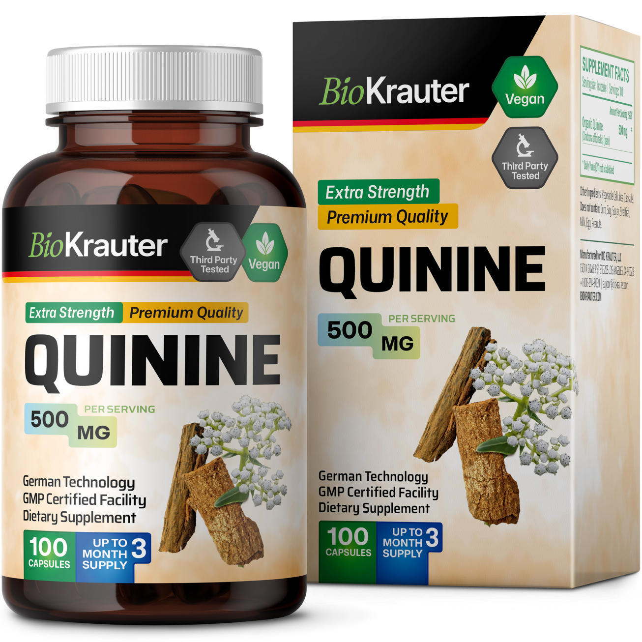 Quinine Supplement - 100 Capsules