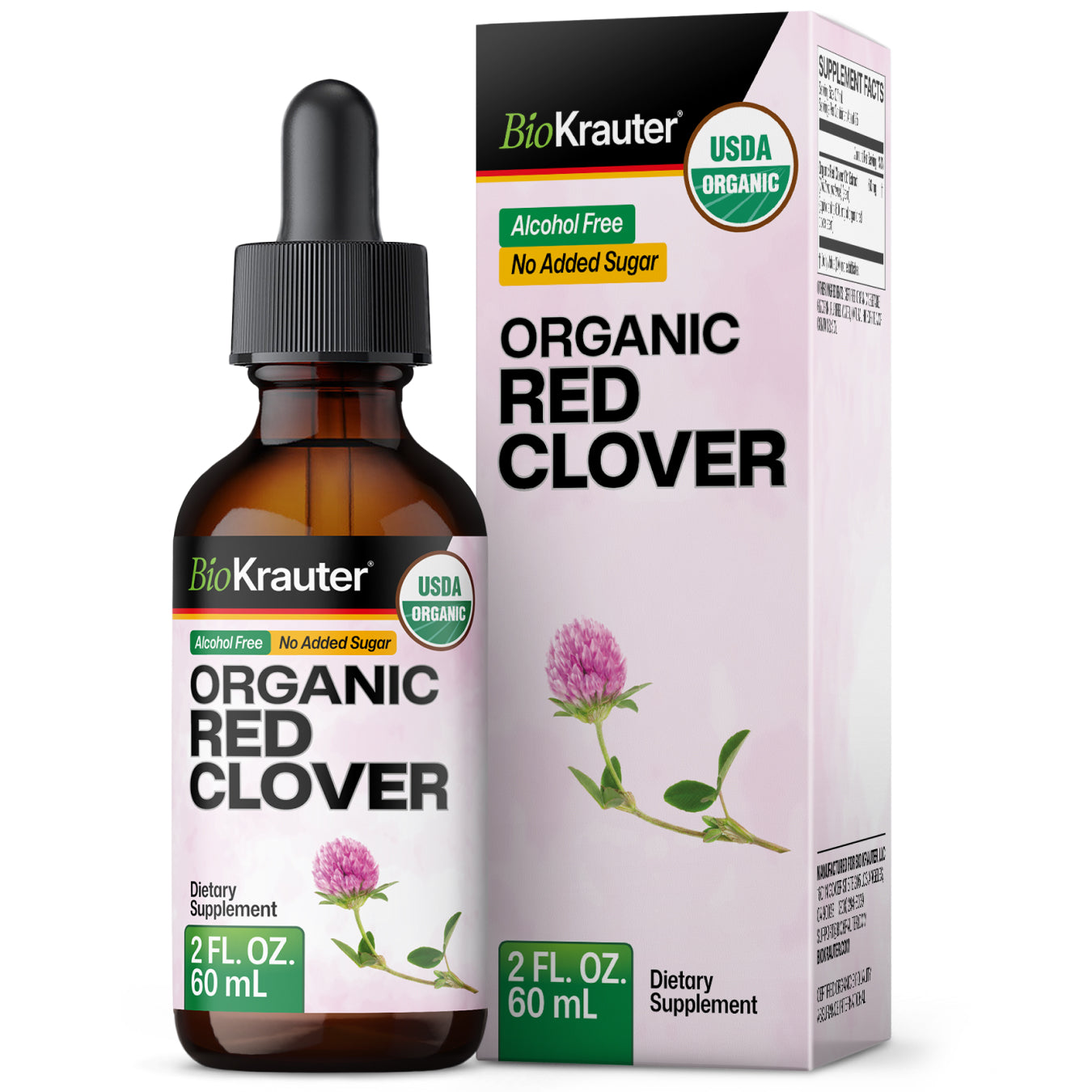 USDA Organic Red Clover Tincture - 2 Fl.Oz. Bottle