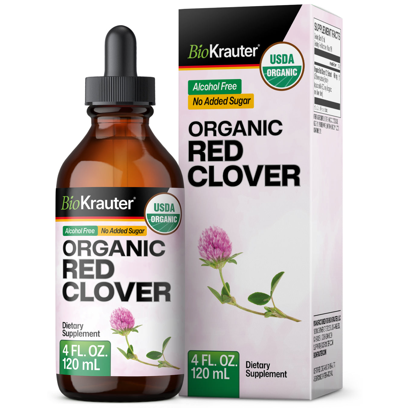USDA Organic Red Clover Tincture - 4 Fl.Oz. Bottle