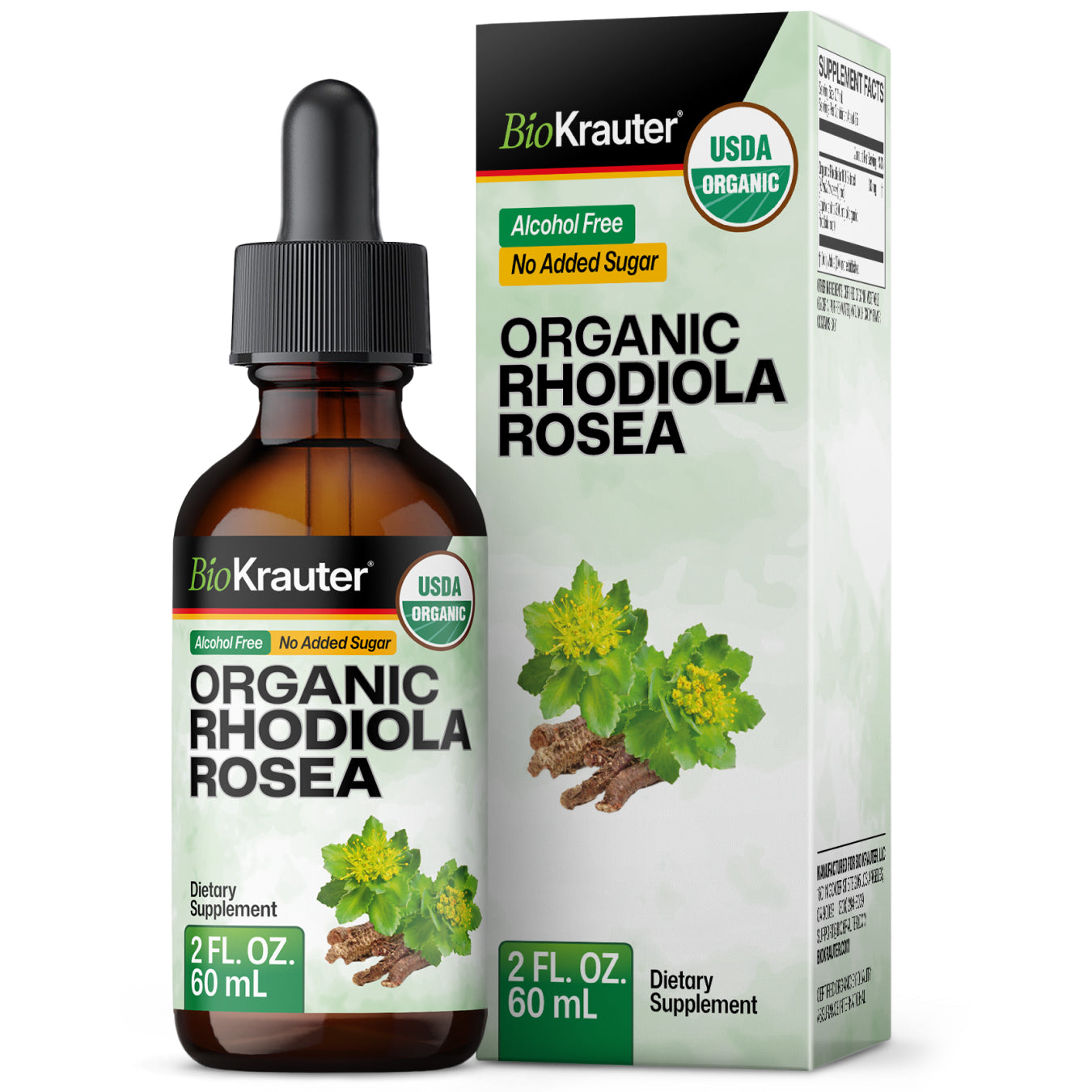USDA Organic Rhodiola Rosea Tincture - 2 Fl.Oz. Bottle