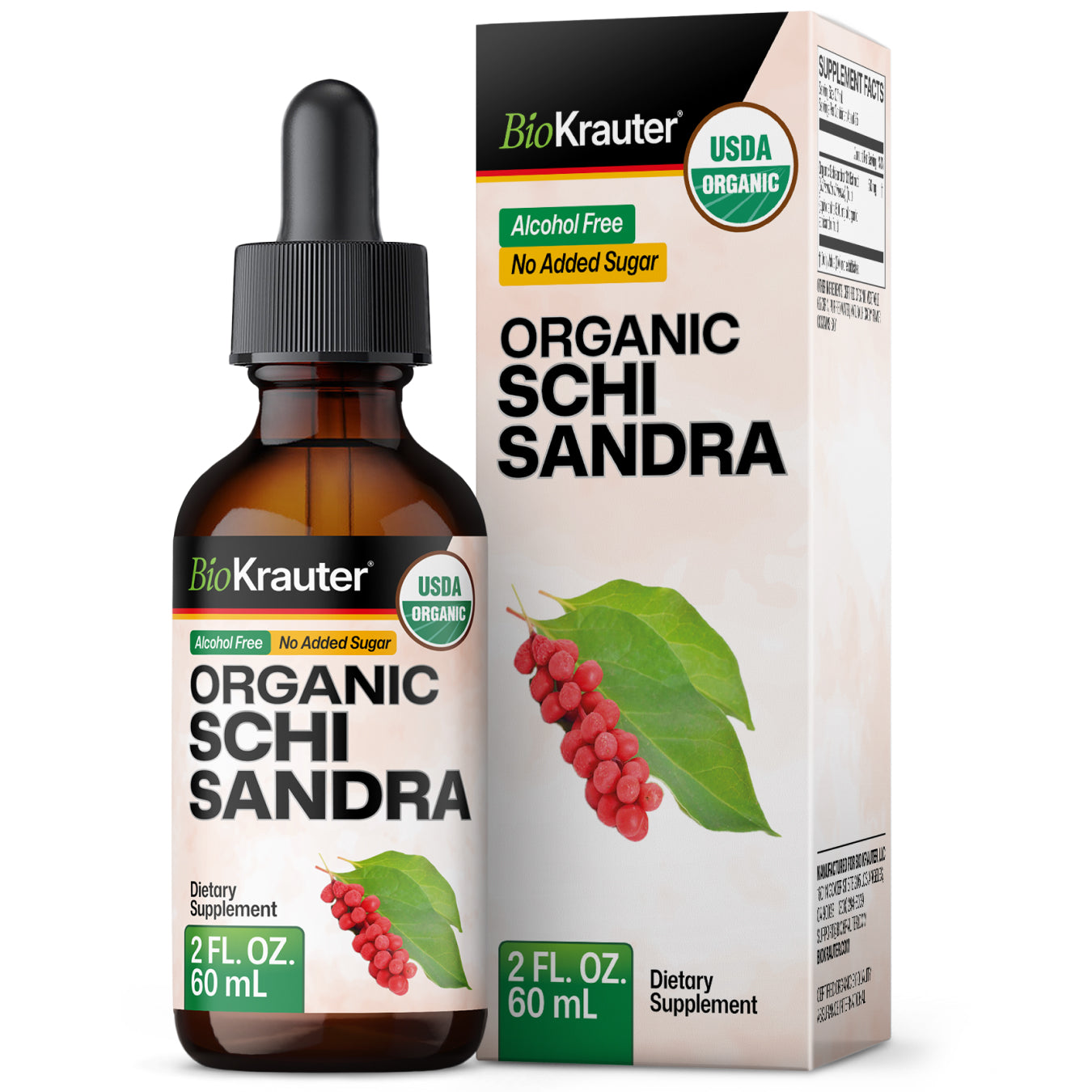 USDA Organic Schisandra Tincture - 2 Fl.Oz. Bottle