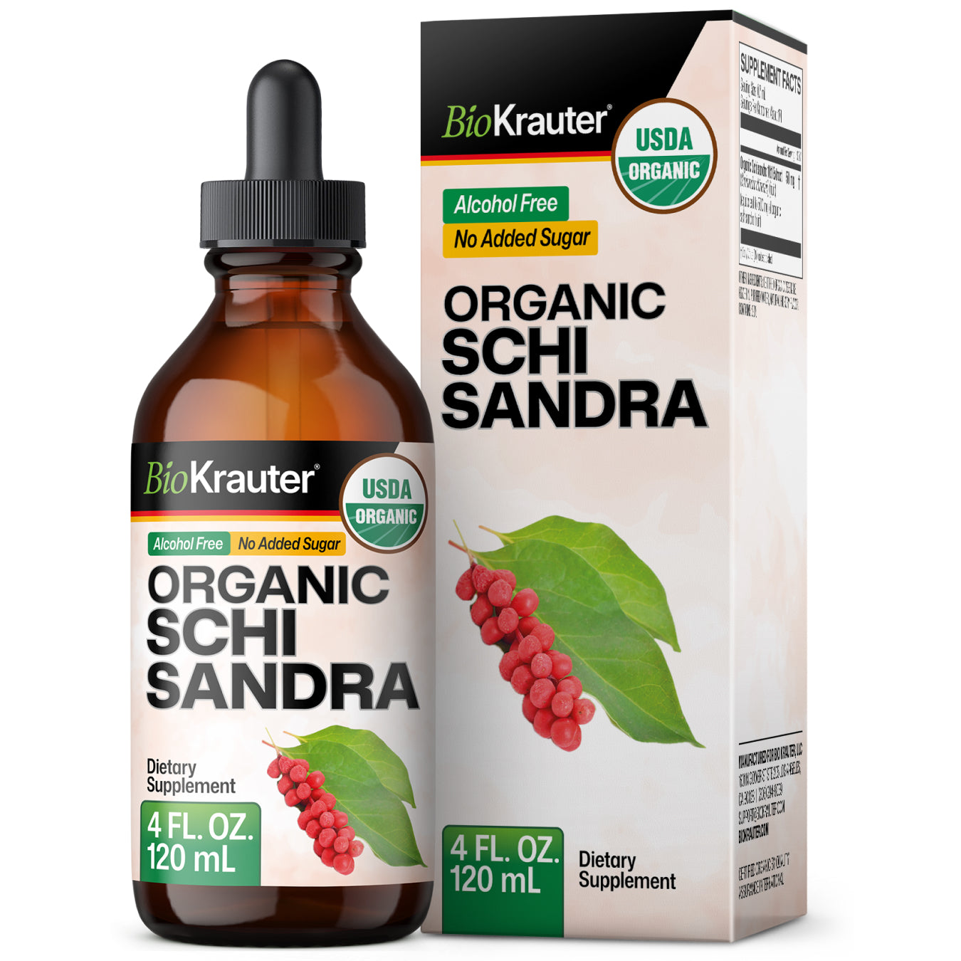 USDA Organic Schisandra Tincture - 4 Fl.Oz. Bottle