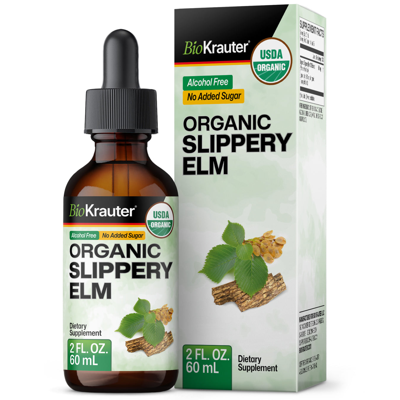 USDA Organic Slippery Elm Tincture - 2 Fl.Oz. Bottle