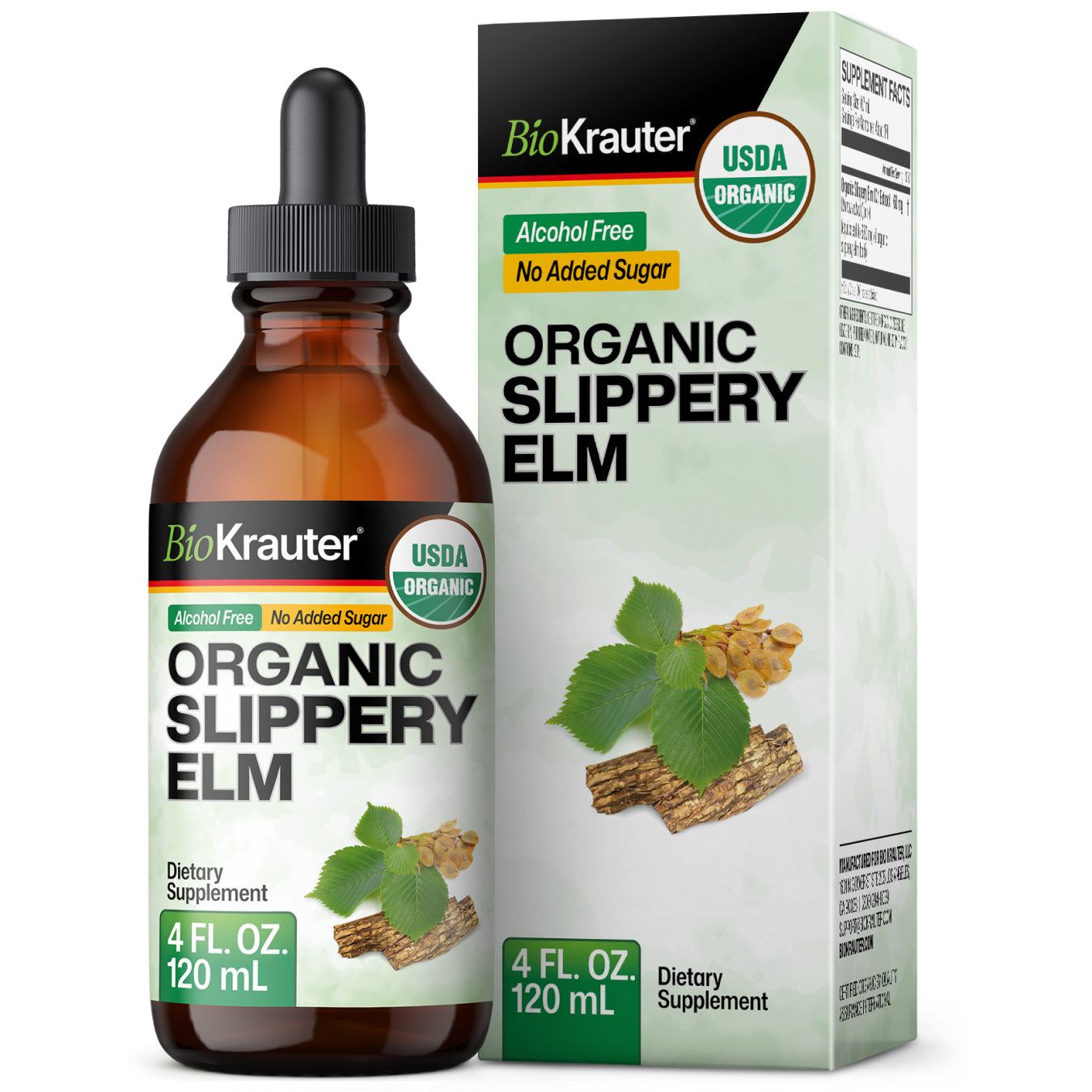 USDA Organic Slippery Elm Tincture - 4 Fl.Oz. Bottle