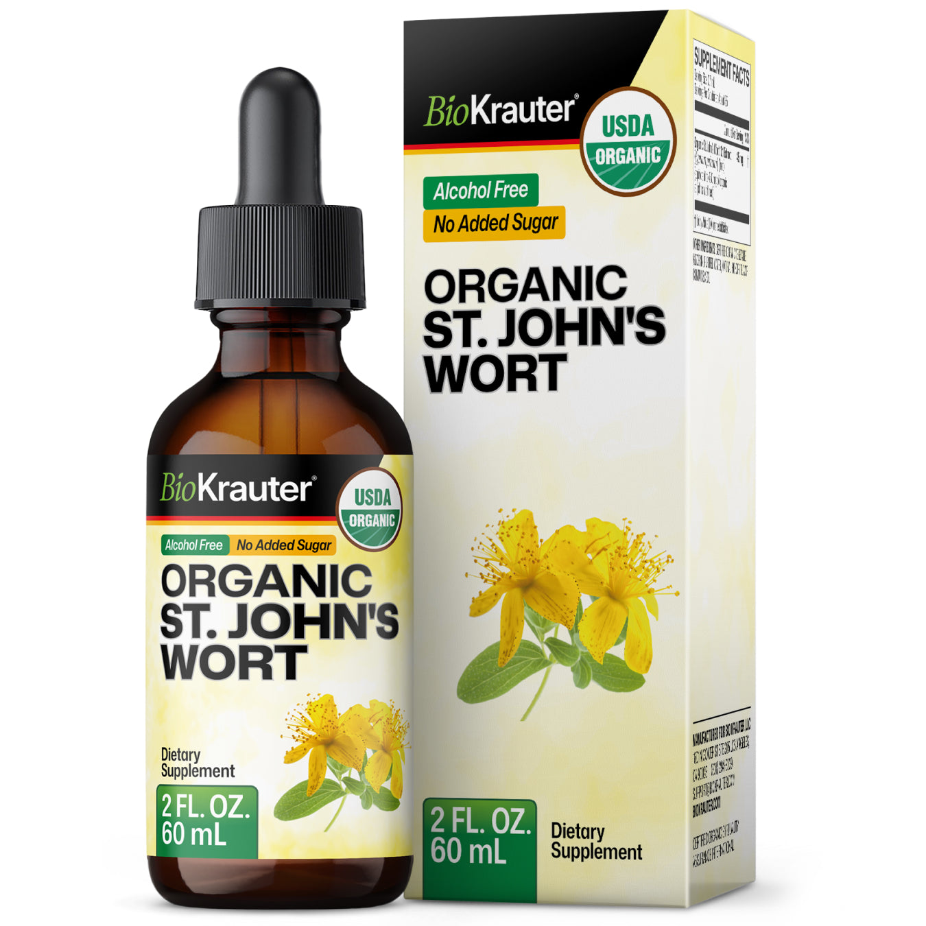 USDA Organic St John's Wort Tincture - 2 Fl.Oz. Bottle