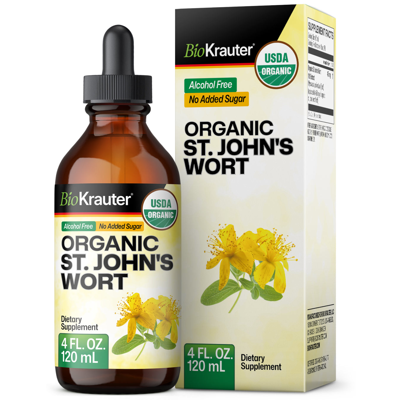 USDA Organic St John's Wort Tincture - 4 Fl.Oz. Bottle