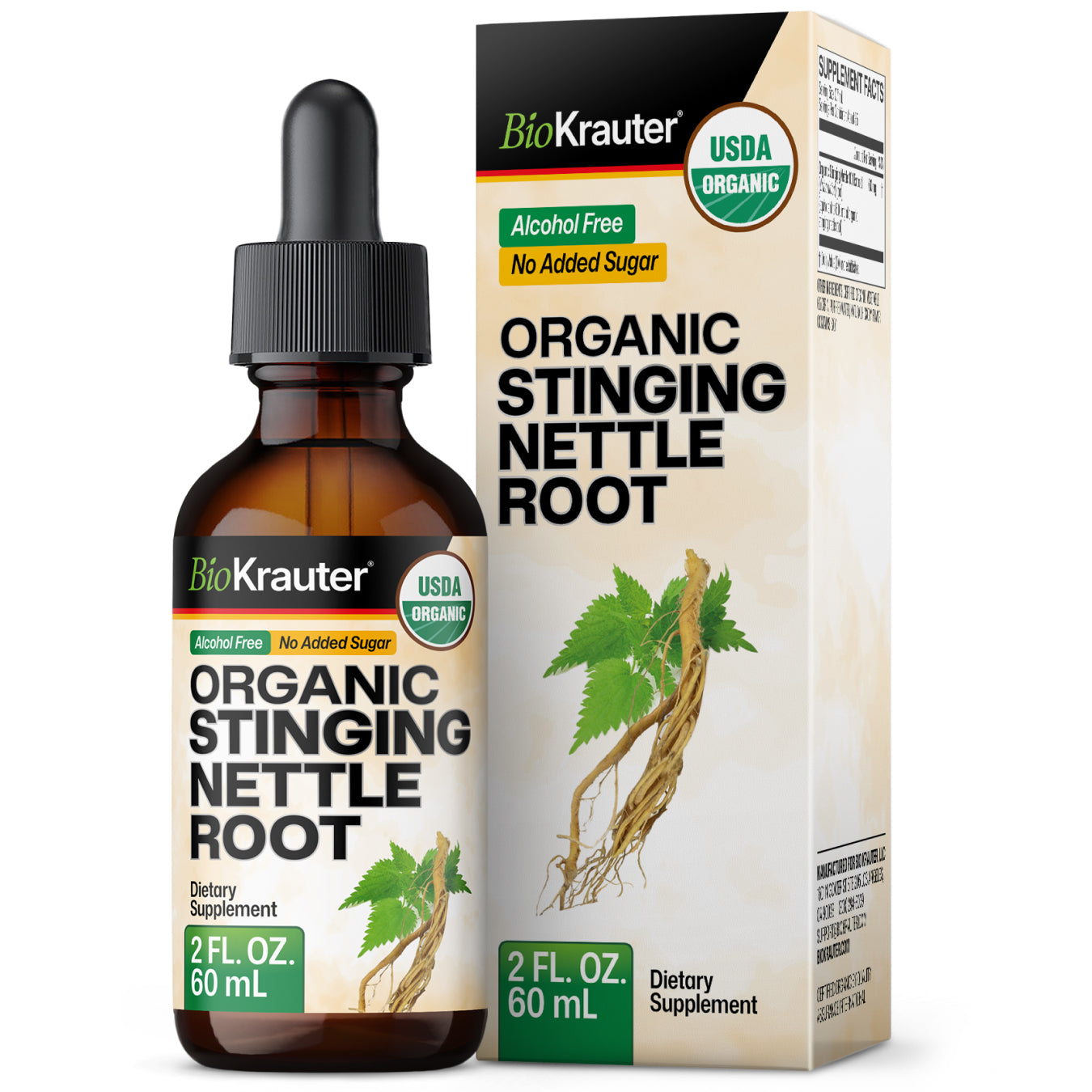 USDA Organic Stinging Nettle Root Tincture - 2 Fl.Oz. Bottle