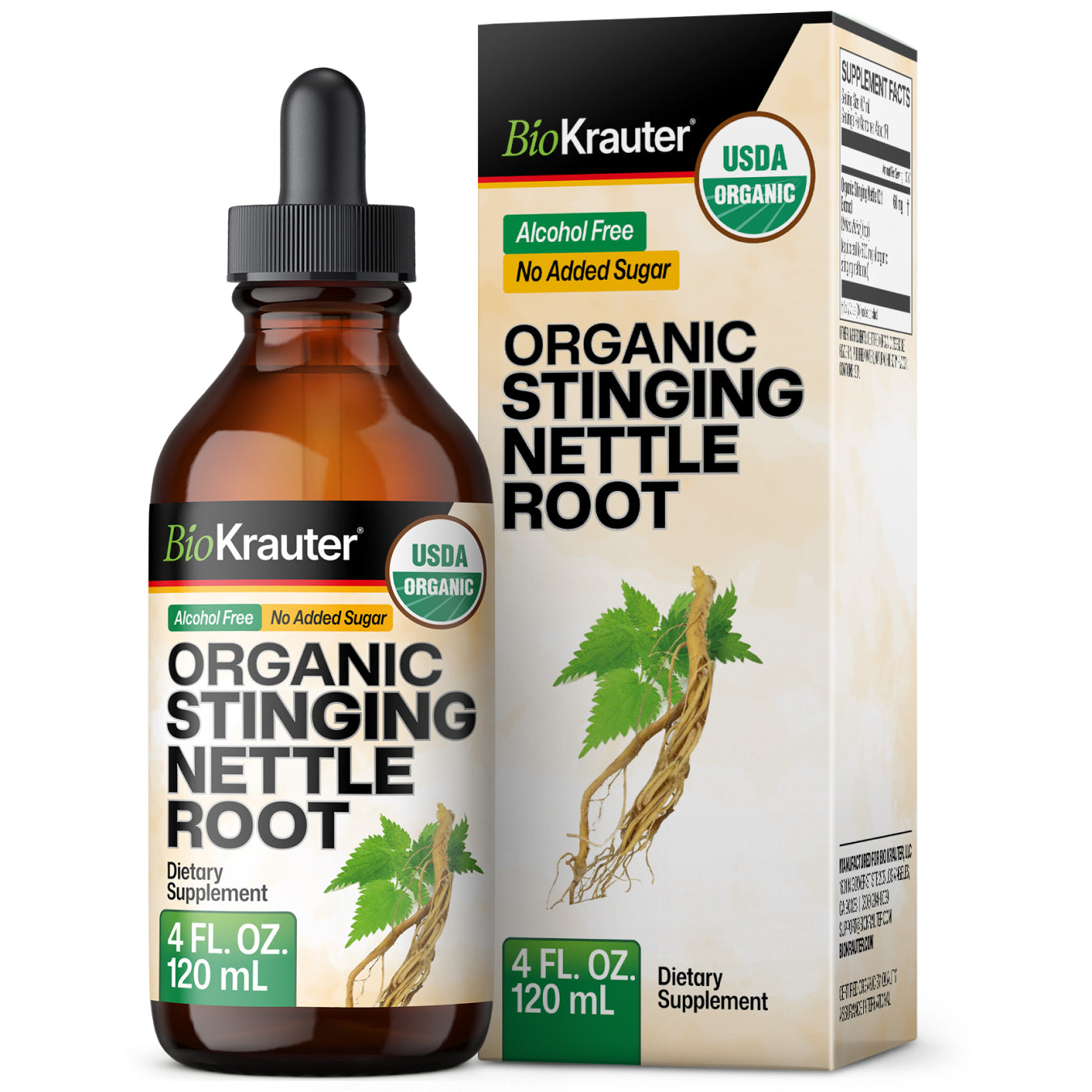 USDA Organic Stinging Nettle Root Tincture - 4 Fl.Oz. Bottle