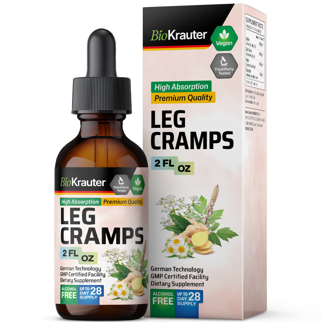 Leg Cramps Tincture - 2 Fl.Oz. Bottle