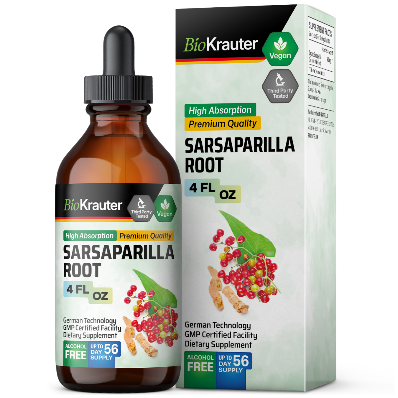 Sarsaparilla Root Tincture - 4 Fl.Oz. Bottle