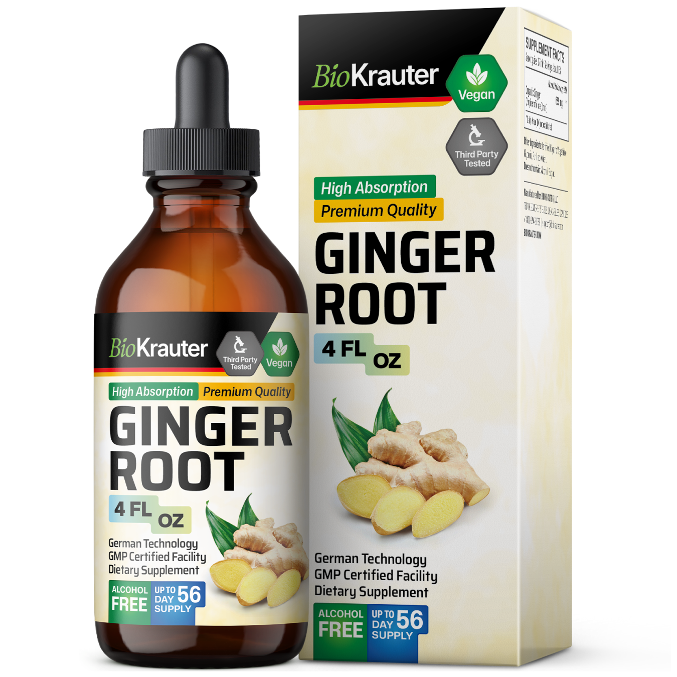 Ginger Root Tincture - 4 Fl.Oz. Bottle