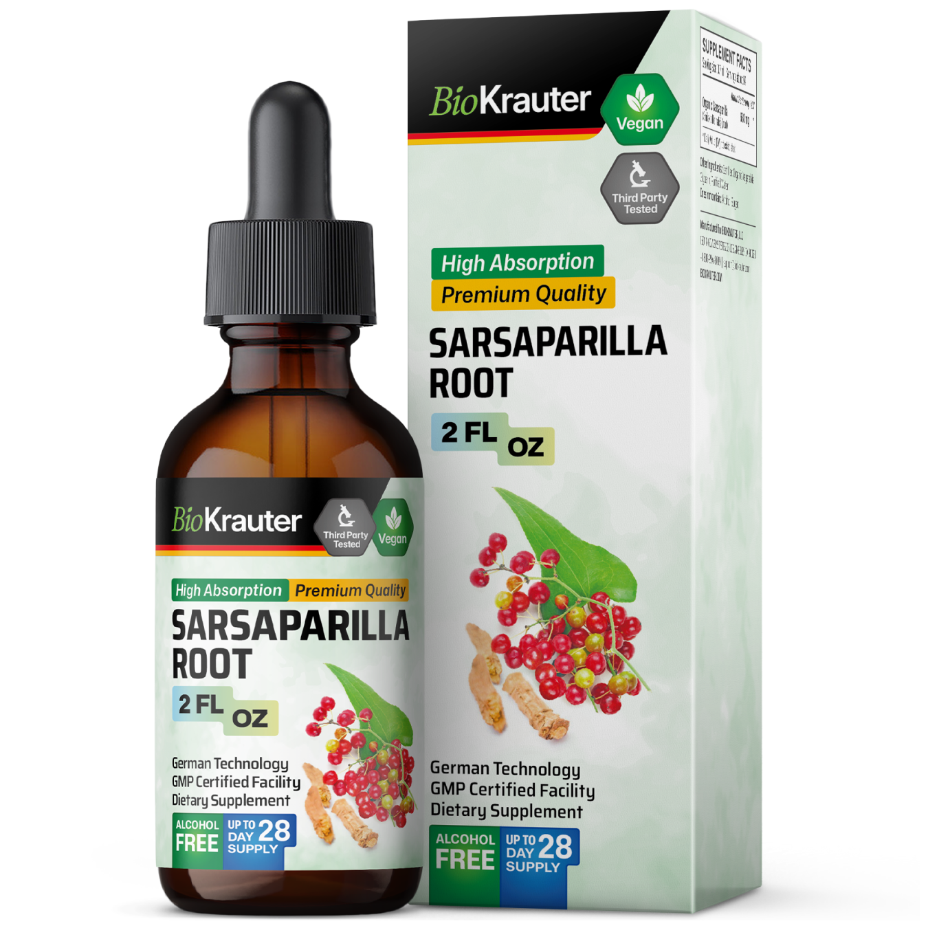 Sarsaparilla Root Tincture - 2 Fl.Oz. Bottle