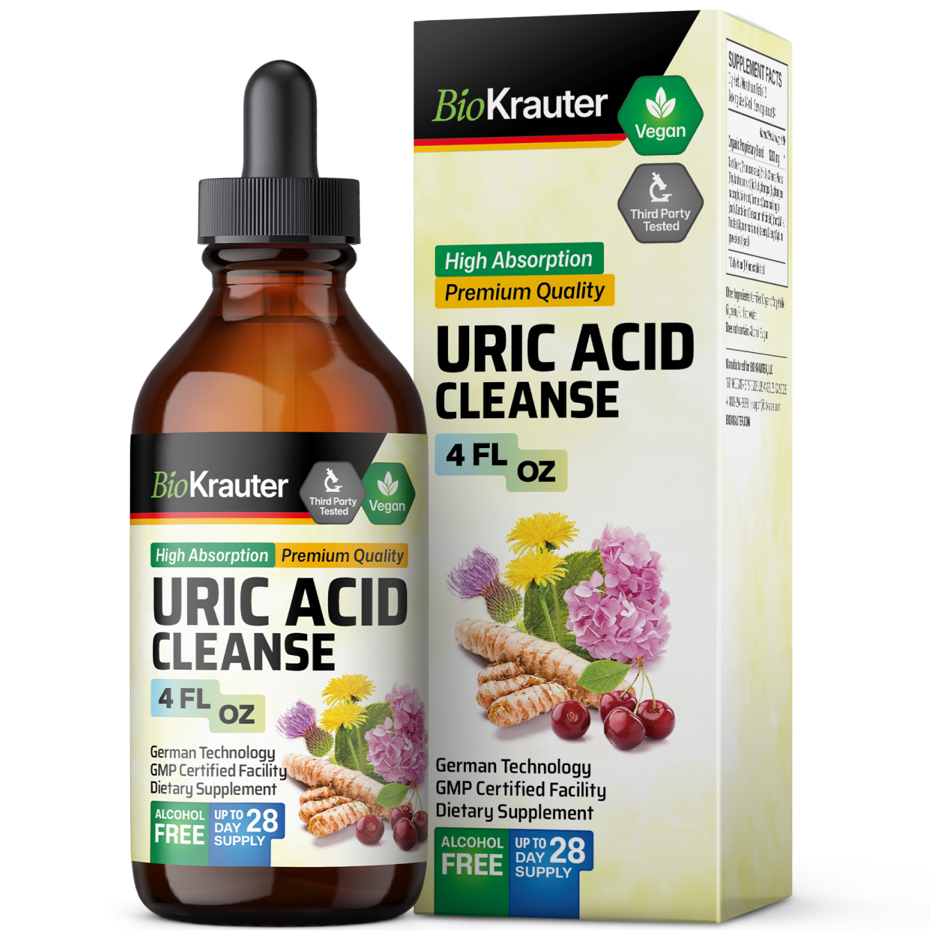 Uric Acid Cleanse Tincture - 4 Fl.Oz. Bottle
