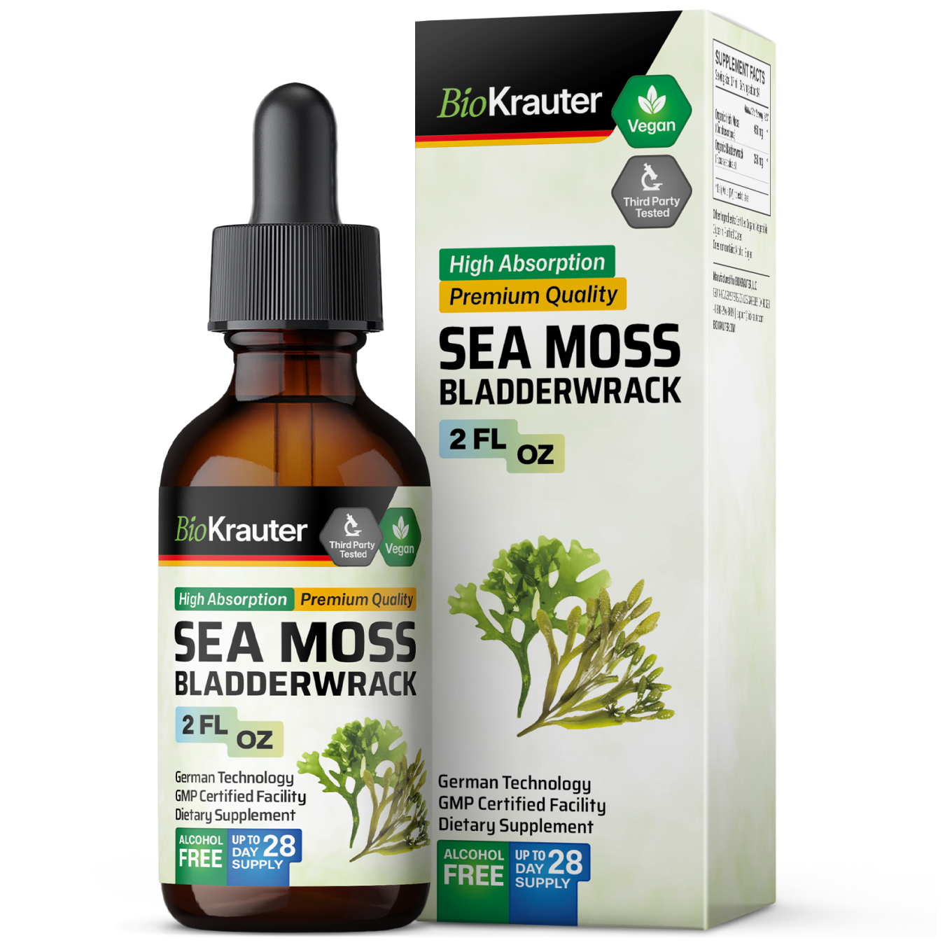 Sea Moss & Bladderwrack Tincture - 2 Fl.Oz. Bottle