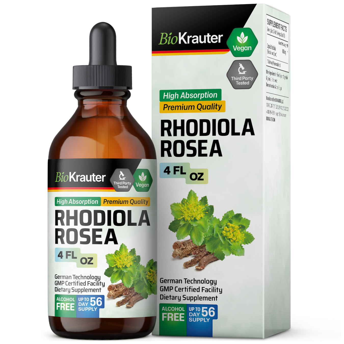 Rhodiola Rosea Tincture - 4 Fl.Oz. Bottle