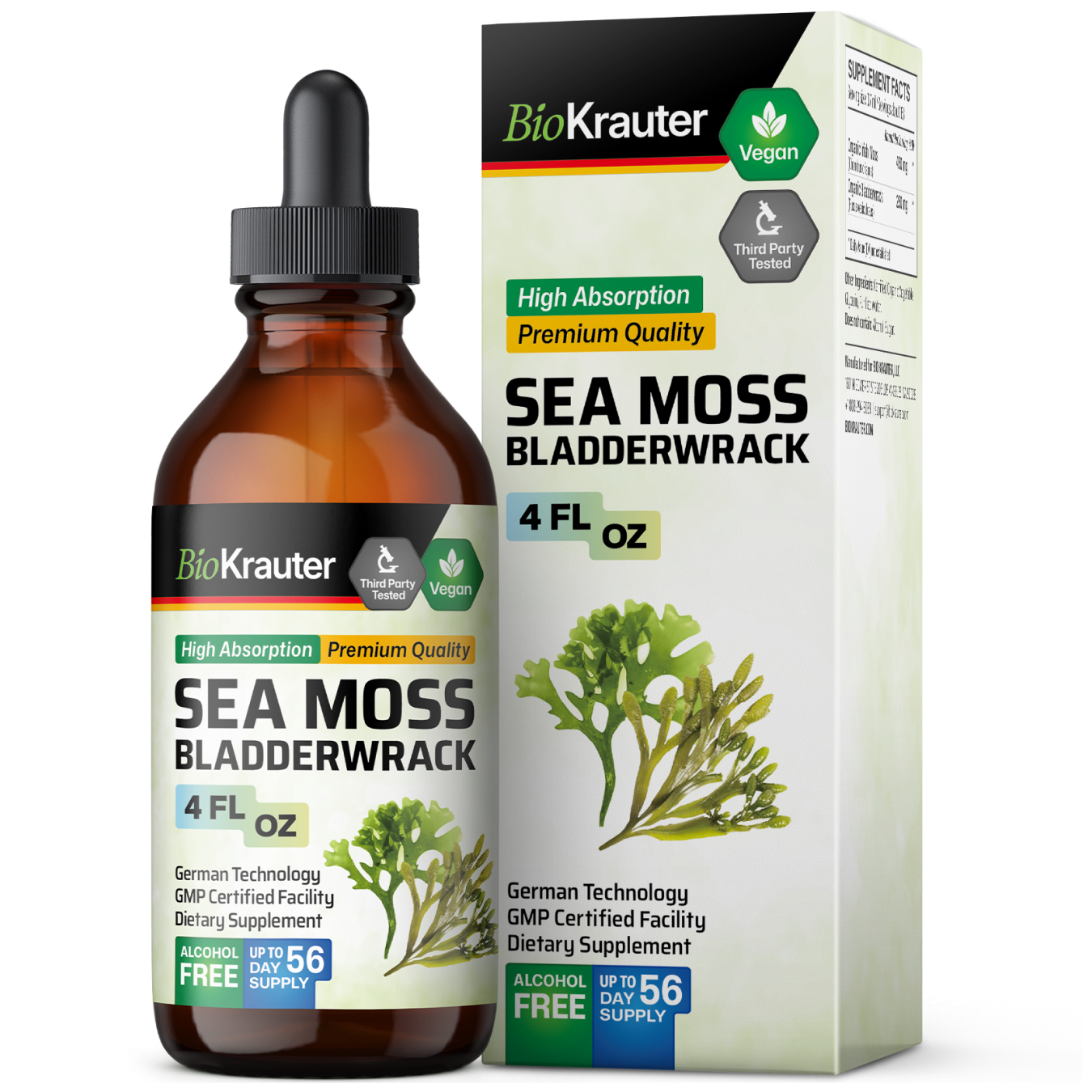 Sea Moss & Bladderwrack Tincture - 4 Fl.Oz. Bottle