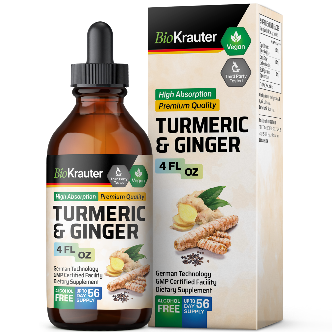 Turmeric & Ginger Tincture - 4 Fl.Oz. Bottle