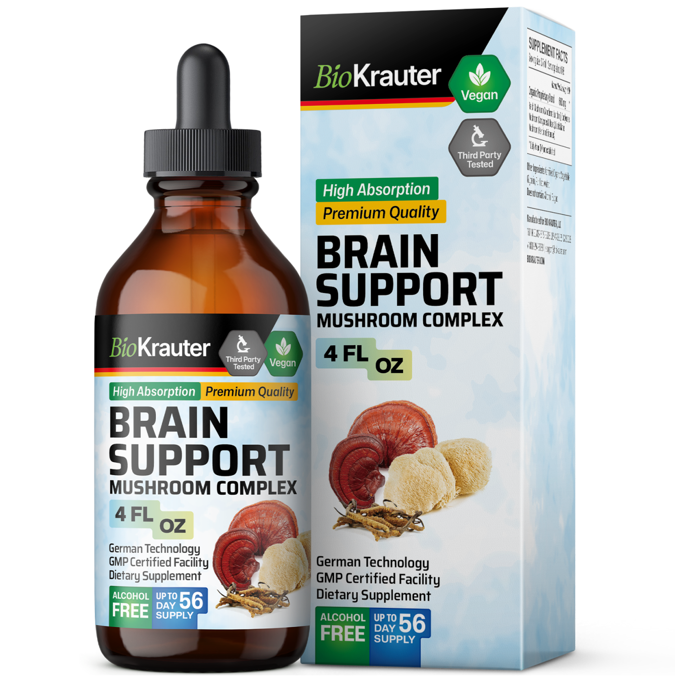 Brain Support Mushroom Tincture - 4 Fl.Oz. Bottle