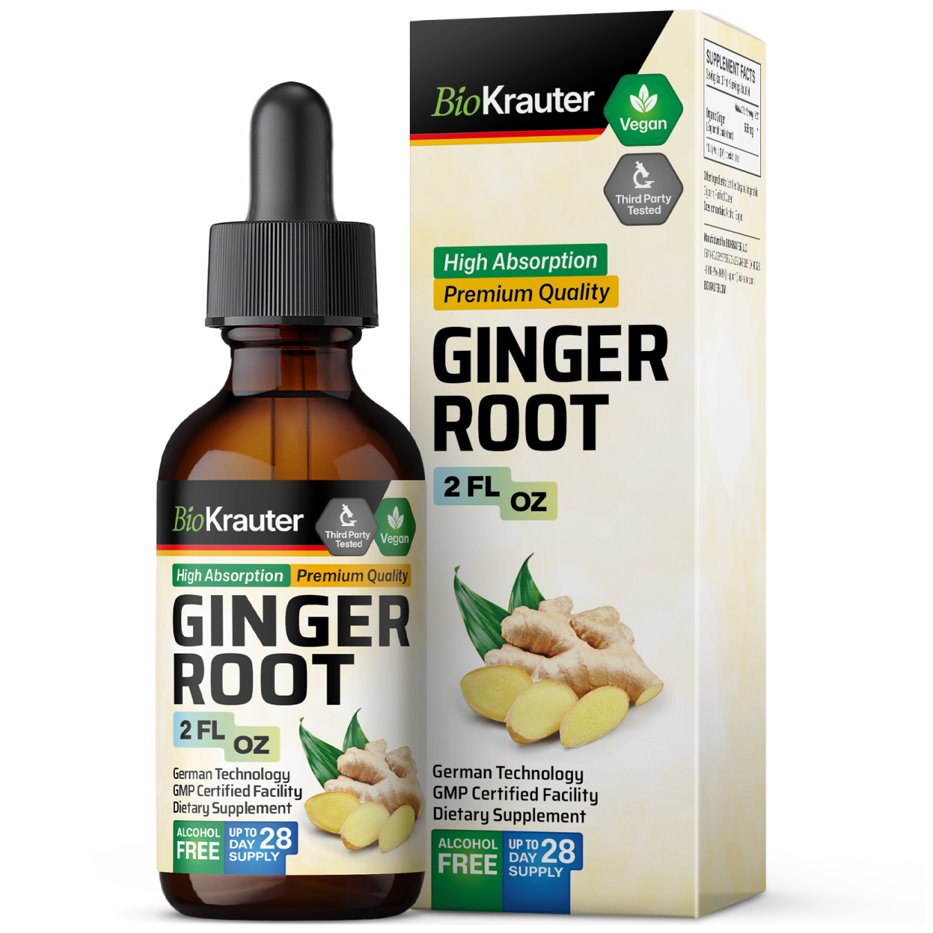 Ginger Root Tincture - 2 Fl.Oz. Bottle