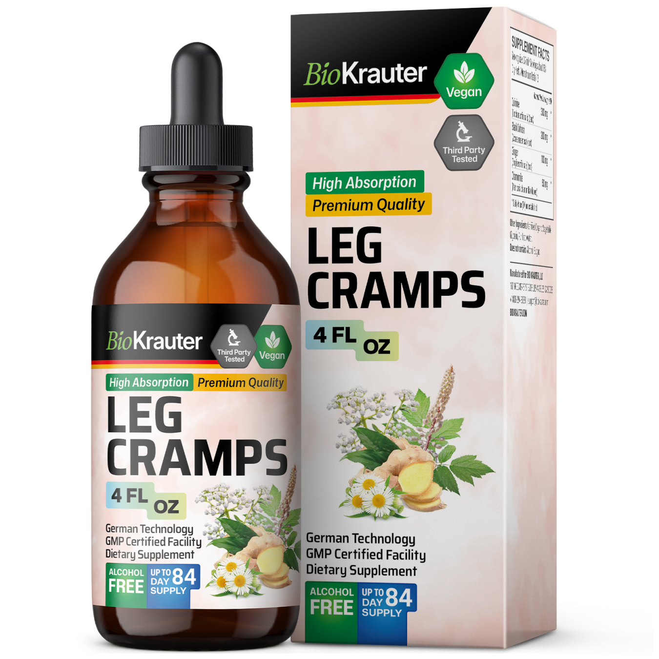 Leg Cramps Tincture - 4 Fl.Oz. Bottle