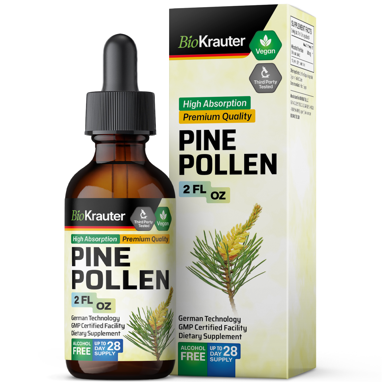Pine Pollen Tincture - 2 Fl.Oz. Bottle