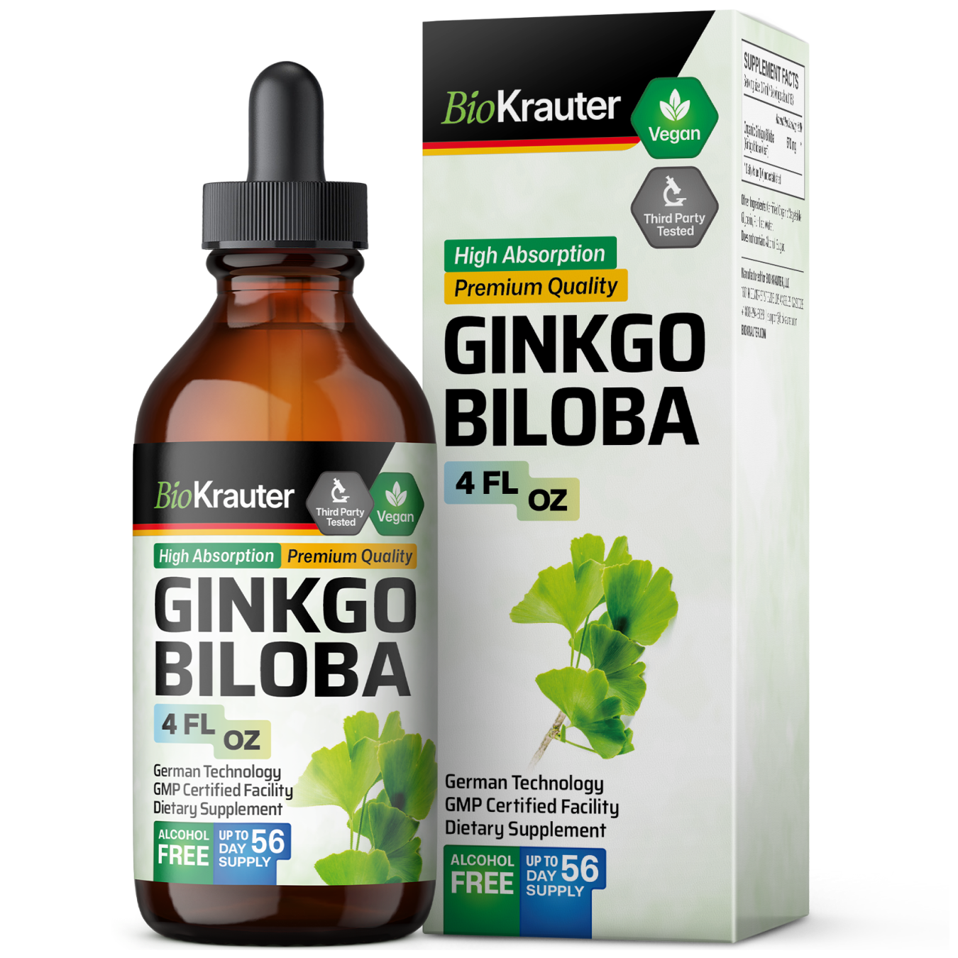 Ginkgo Biloba Tincture - 4 Fl.Oz. Bottle
